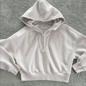 💕 Blush pink half zip A&f soft essential hoodie